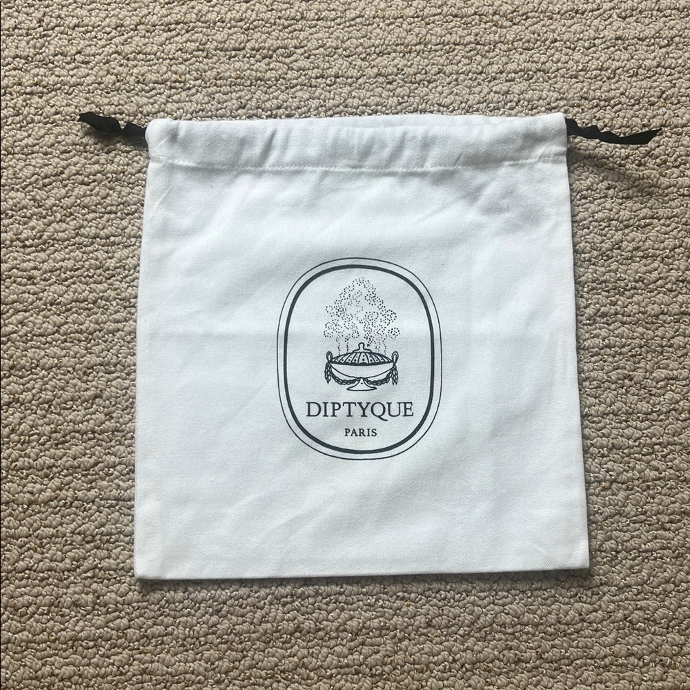 Diptyque White and Black Logo dust bag